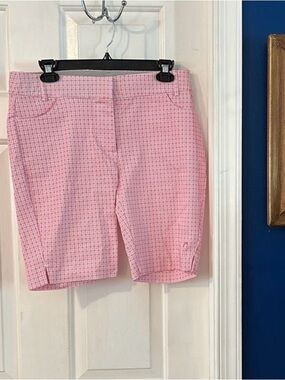 Women’s Head Golf Pink & White Bermuda Style Athletic Golf Shorts Size 8